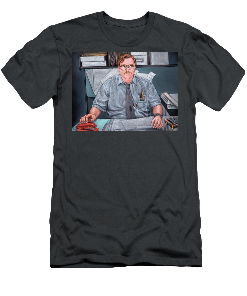 Milton Waddams Fan Art Oil on Velvet By Jorge Torrones Jorge Terrones T-Shirt