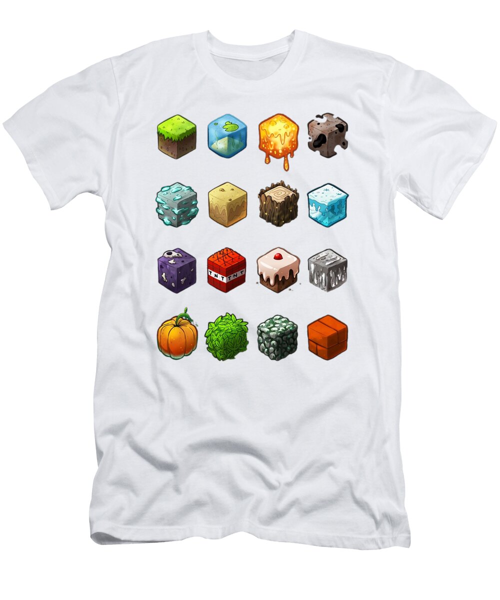 Minecraft Blocks Alexandra K Bradshaw T-Shirt