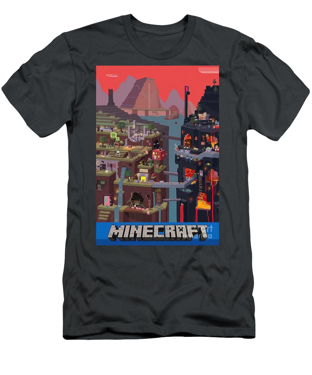 Minecraft Cube Video Game Shaw Heather T-Shirt