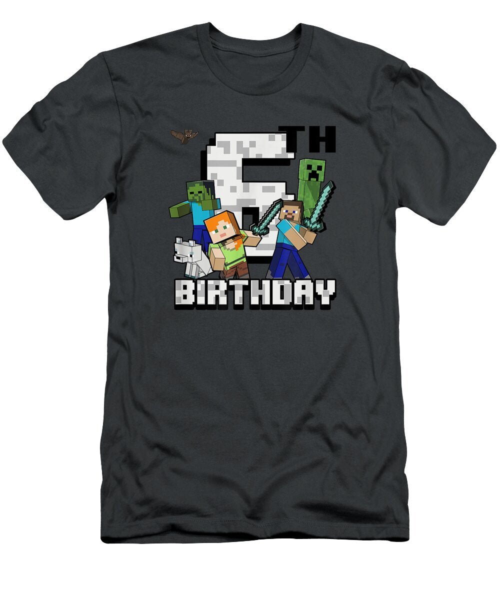 Minecraft Grouphot Happy 6th Birthday Conal Ziya T-Shirt