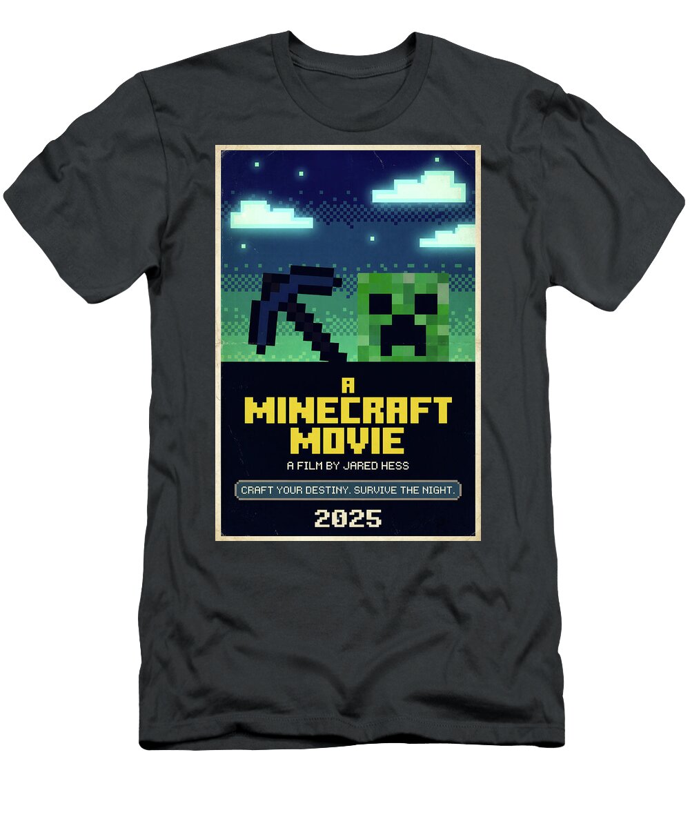 Minecraft Minimal Movie Poster Retro Film Poster Vintage Sampadart Gallery T-Shirt