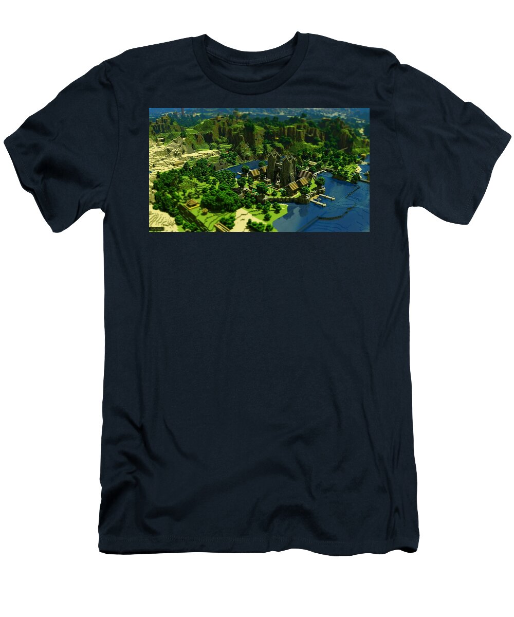 Minecraft Trees Houses By Luke Lonergan Luke Lonergan T-Shirt