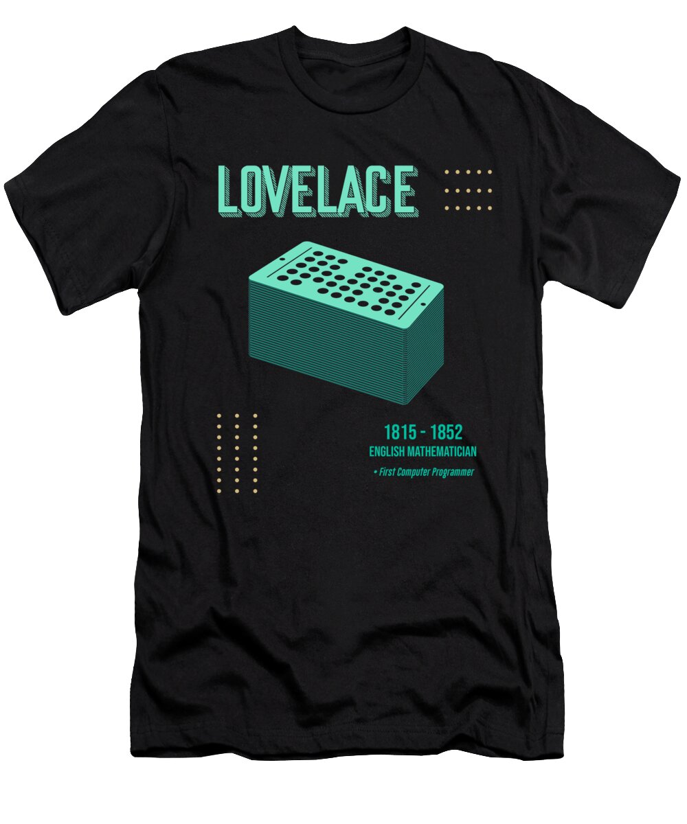 Minimal Science Poster Ada Lovelace Mathematician First Studio Grafiikka T-Shirt