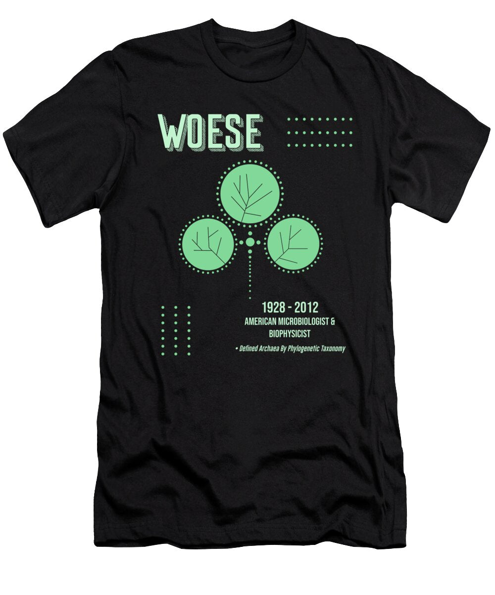 Minimal Science Poster Carl Woese American Microbiologist Biophysicist Studio Grafiikka T-Shirt