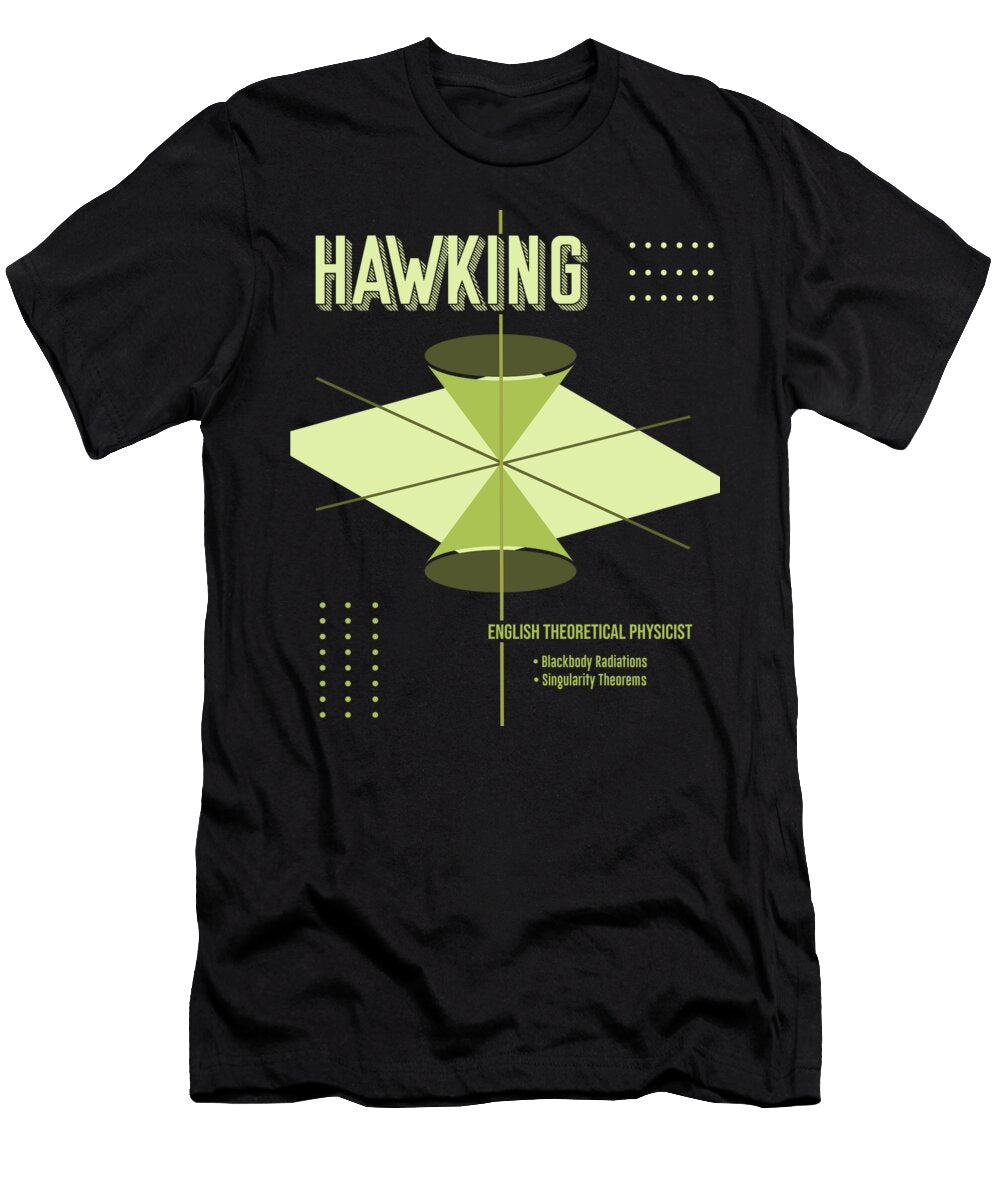 Minimal Science Poster Stephen Hawking 01 Theoretical Physicist Studio Grafiikka T-Shirt