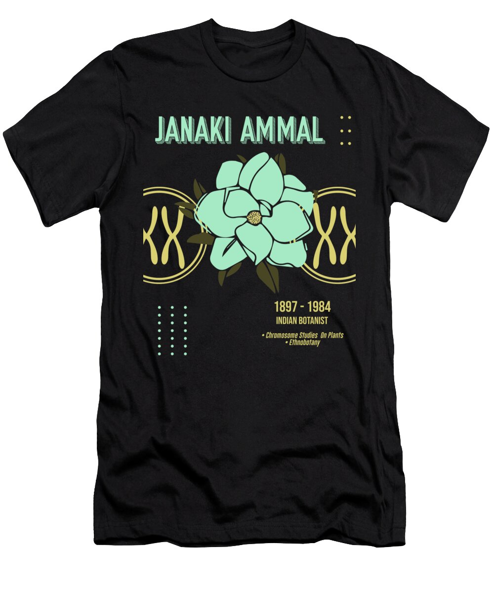 Minimal Science Posters Janaki Ammal 01 Botanist Studio Grafiikka T-Shirt