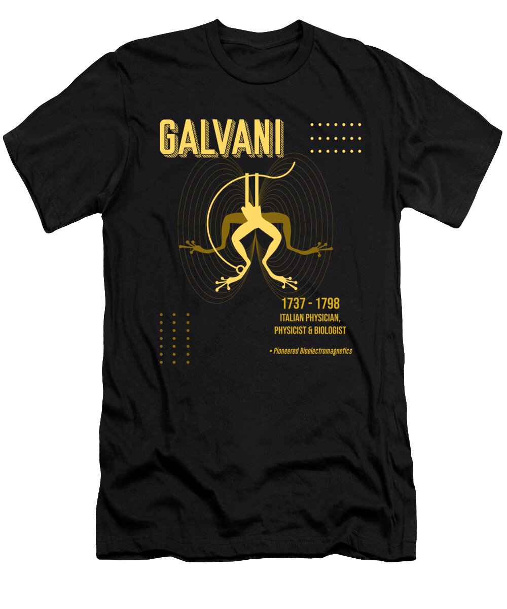 Minimal Science Posters Luigi Galvani 01 Physician Biologist Physicist Studio Grafiikka T-Shirt