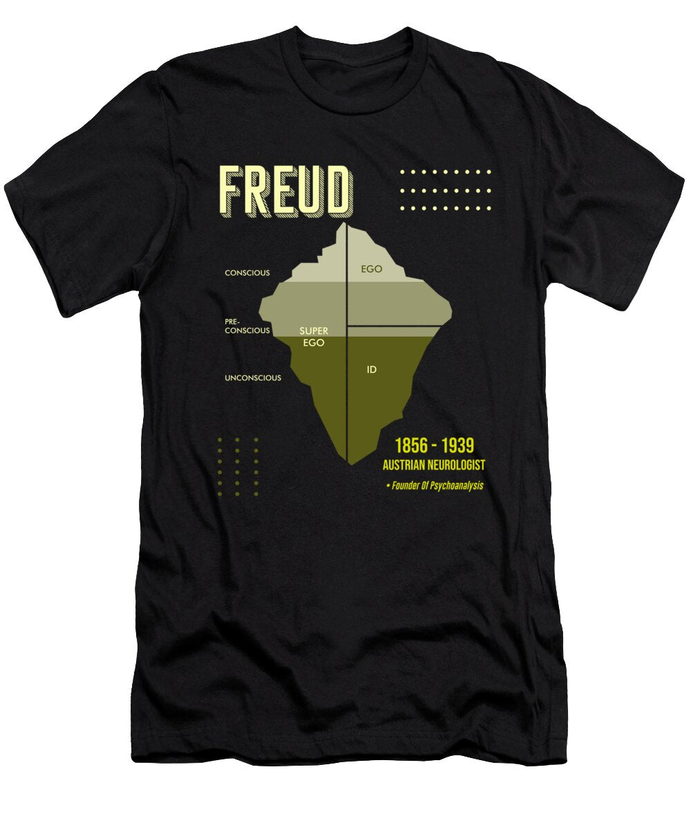 Minimal Science Posters Sigmund Freud 01 Neurologist Psychoanalyst Studio Grafiikka T-Shirt