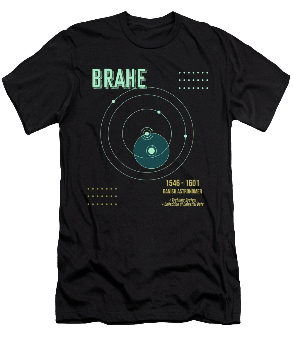Minimal Science Posters Tycho Brahe Danish Astronomer Studio Grafiikka T-Shirt