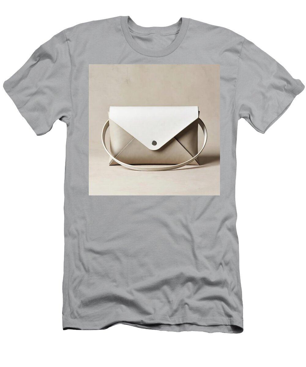 Minimalist Two Tone White and Beige Envelope Clutch Stylish Handbag Accessory Talha Khan T-Shirt