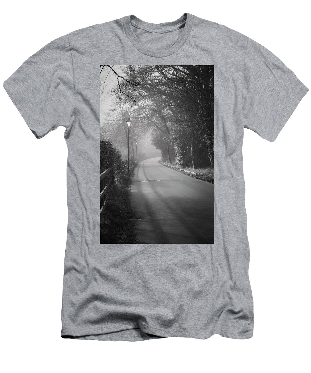 Misty Road to Royden Spikey Mouse Photography T-Shirt