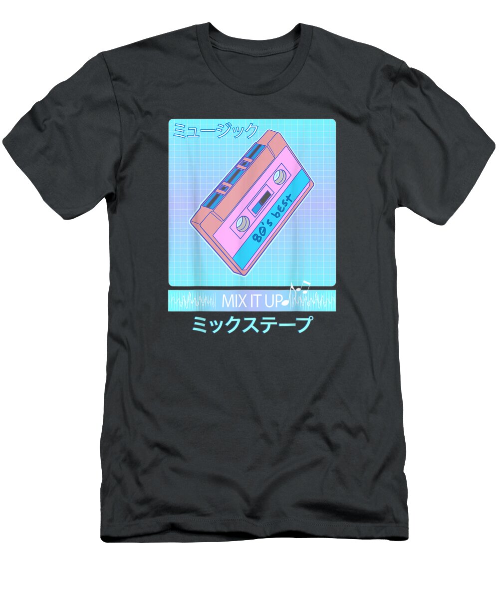 Mix Tape 80s Japanese Otaku Aesthetic Vaporwave Art Masyn Averie T-Shirt