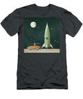 Modern Atomic Toy Rocket Ship and Moon Lander Yo Pedro T-Shirt