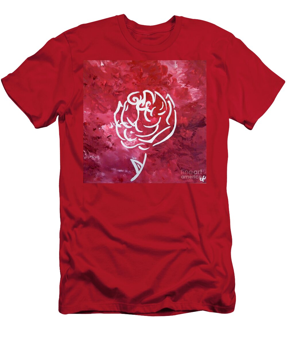 Modern White Rose Jilian Cramb T-Shirt