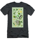 Mojito Cocktail Concept Flat Lay on Green Background Natalia Klenova T-Shirt