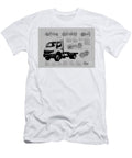 Monochrome Auto Vehicle Ford Geometric Transit Sketch Minimal Cab Pencil Chassis Car Clint Mclaughlin T-Shirt