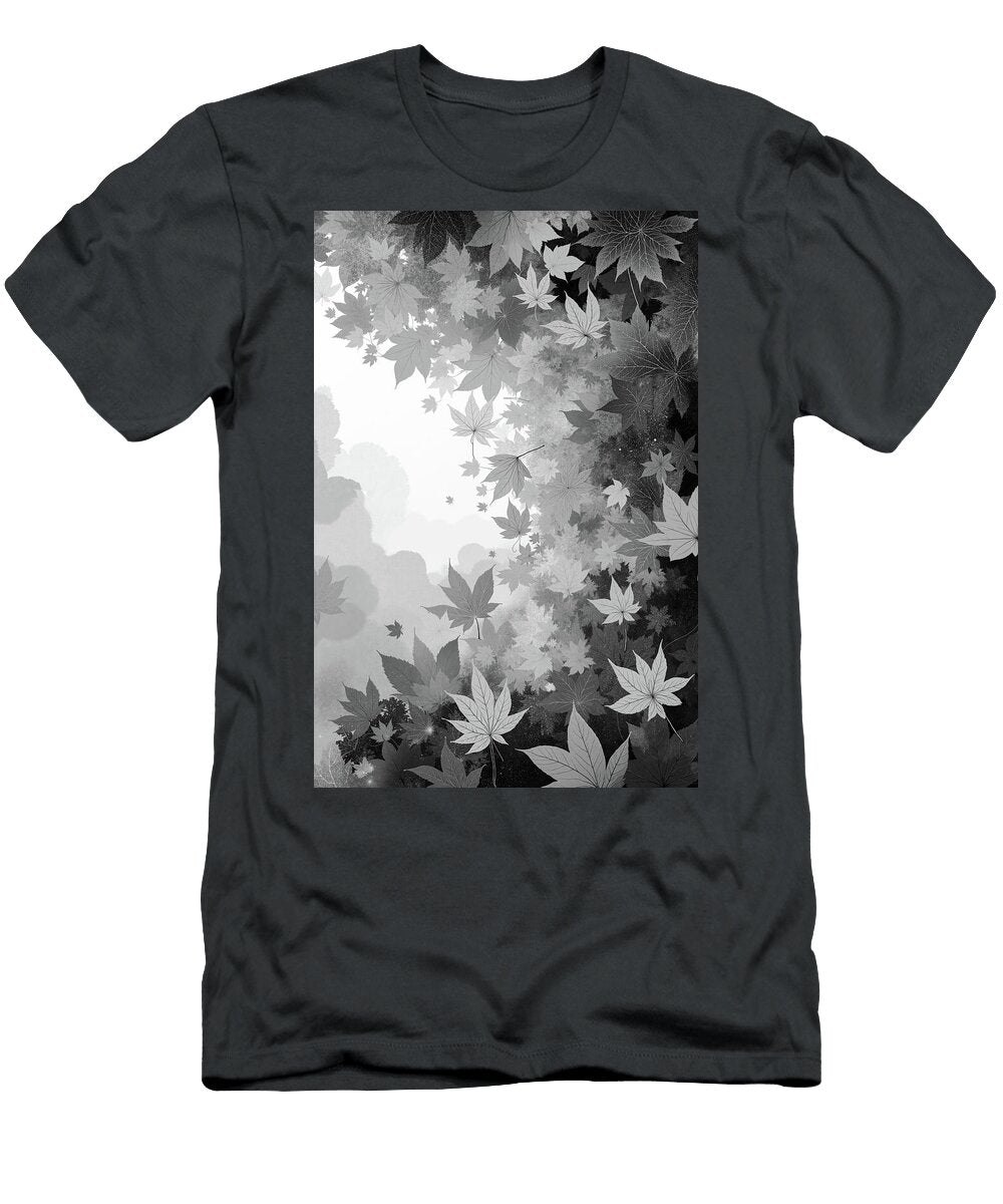 Monochrome Leaves in Drift John Taylor T-Shirt