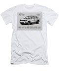 Monochrome Minimal Pencil Car Geometric Sketch Touareg Auto Vehicle Volkswagen Clint Mclaughlin T-Shirt