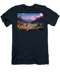 Montana Scenes with Sonic Waves Mountain Landscapes Expressed Through Sonic Wave Patterns Rhys Jacobson T-Shirt