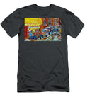 Montreal Hockey Scene Near Monsieur Hot Dog Vintage Restaurant Canadian Art Carole Spandau Carole Spandau T-Shirt