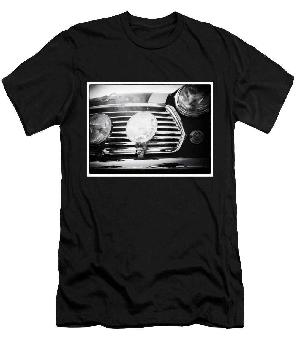 Moody Mini Classic Swinging 60s British Car Jon Delorme T-Shirt