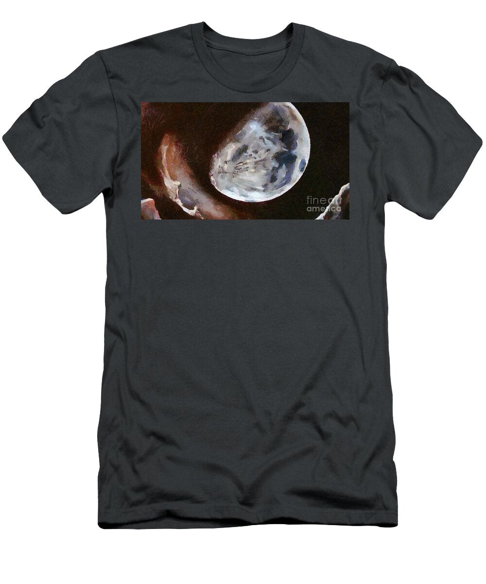 Moon Apart Textured Painting Catherine Lott T-Shirt