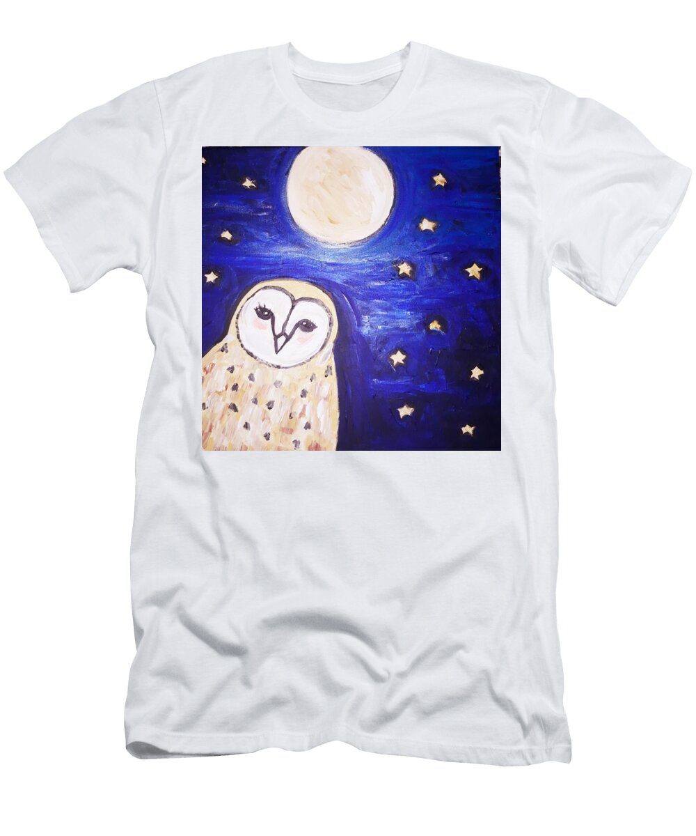 Moonlight Barn Owl Kristi Argyle T-Shirt