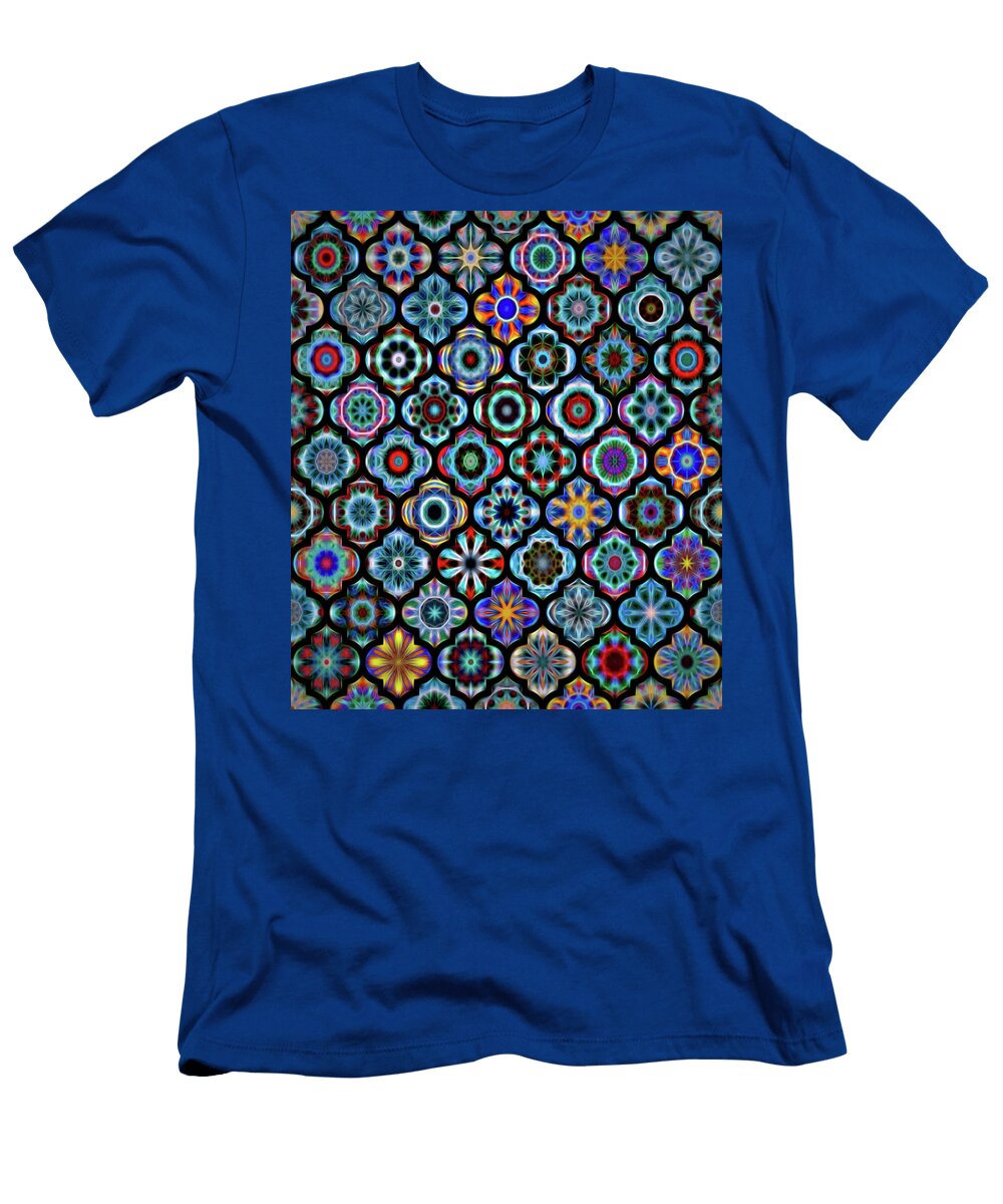 Moroccan Tile Glowing Pattern Lilia Dalamangas T-Shirt