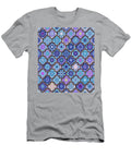 Moroccan Tile Pattern Blue Purple Lilia Dalamangas T-Shirt