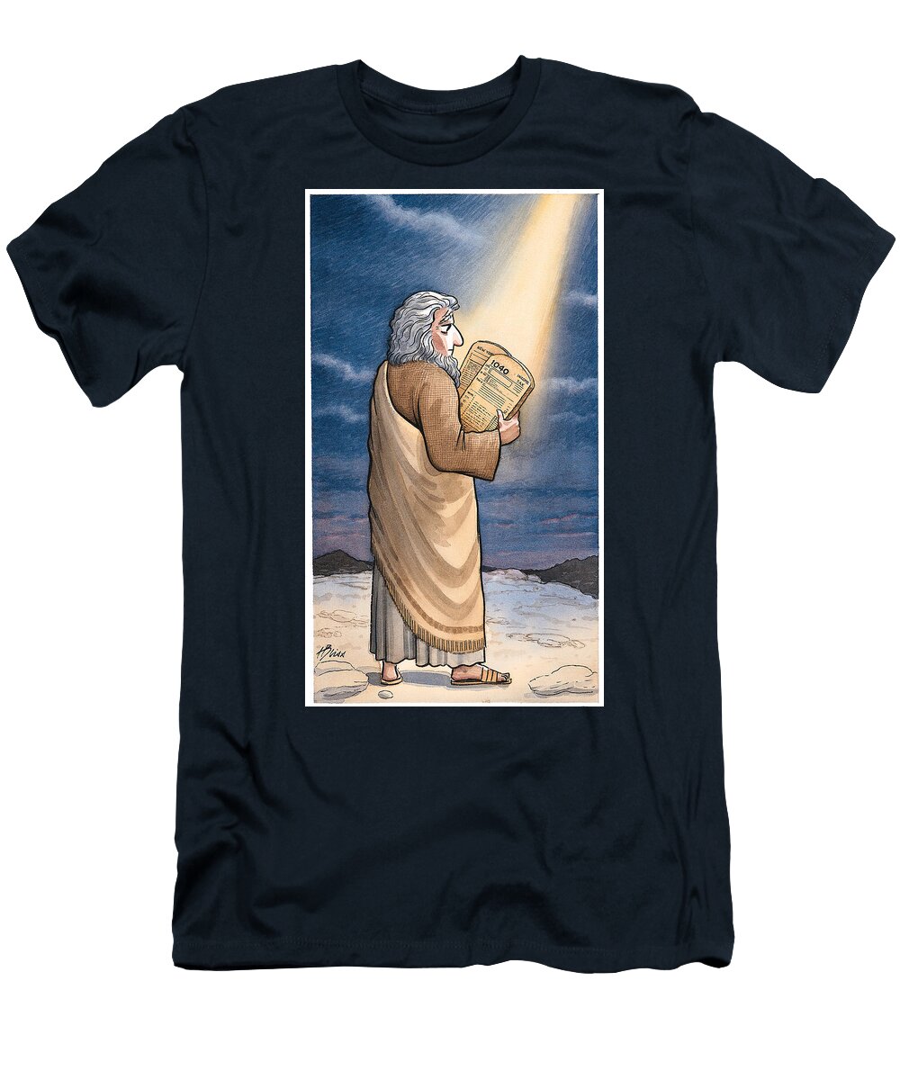 Moses Holds a 1040 Form Harry Bliss T-Shirt