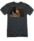 Mother Robin Watching Over Three Chicks in the Nest Reimar Gaertner T-Shirt