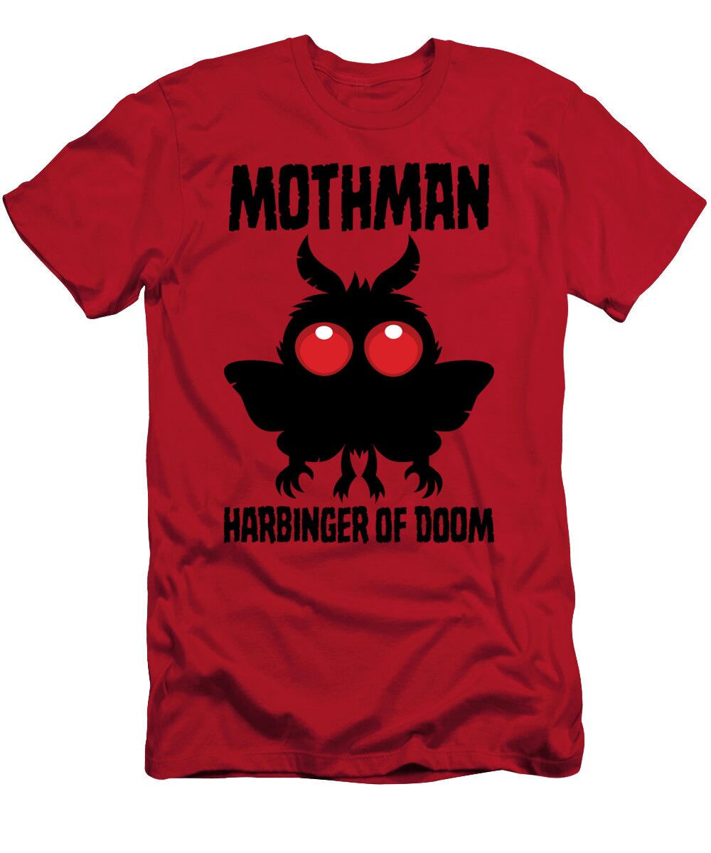 Mothman Spooky Cute Harbinger of Doom John Schwegel T-Shirt
