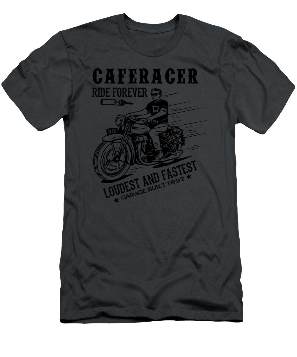Motorcycle Lover Gift Cafe Racer Biker Funnygiftscreation T-Shirt