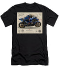 Motorcyclist in Yamaha Racing Gear Kevin Walker and Pixel Reverie T-Shirt