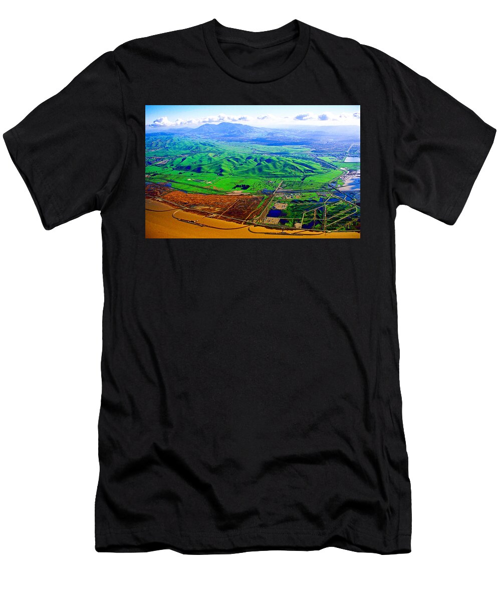 Mount Diablo California and San Joaquin River From Concord U S Army Corps of Engineers T-Shirt