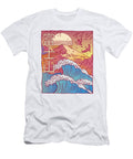 Mount Fuji and Ocean Waves Vaporwave Me T-Shirt