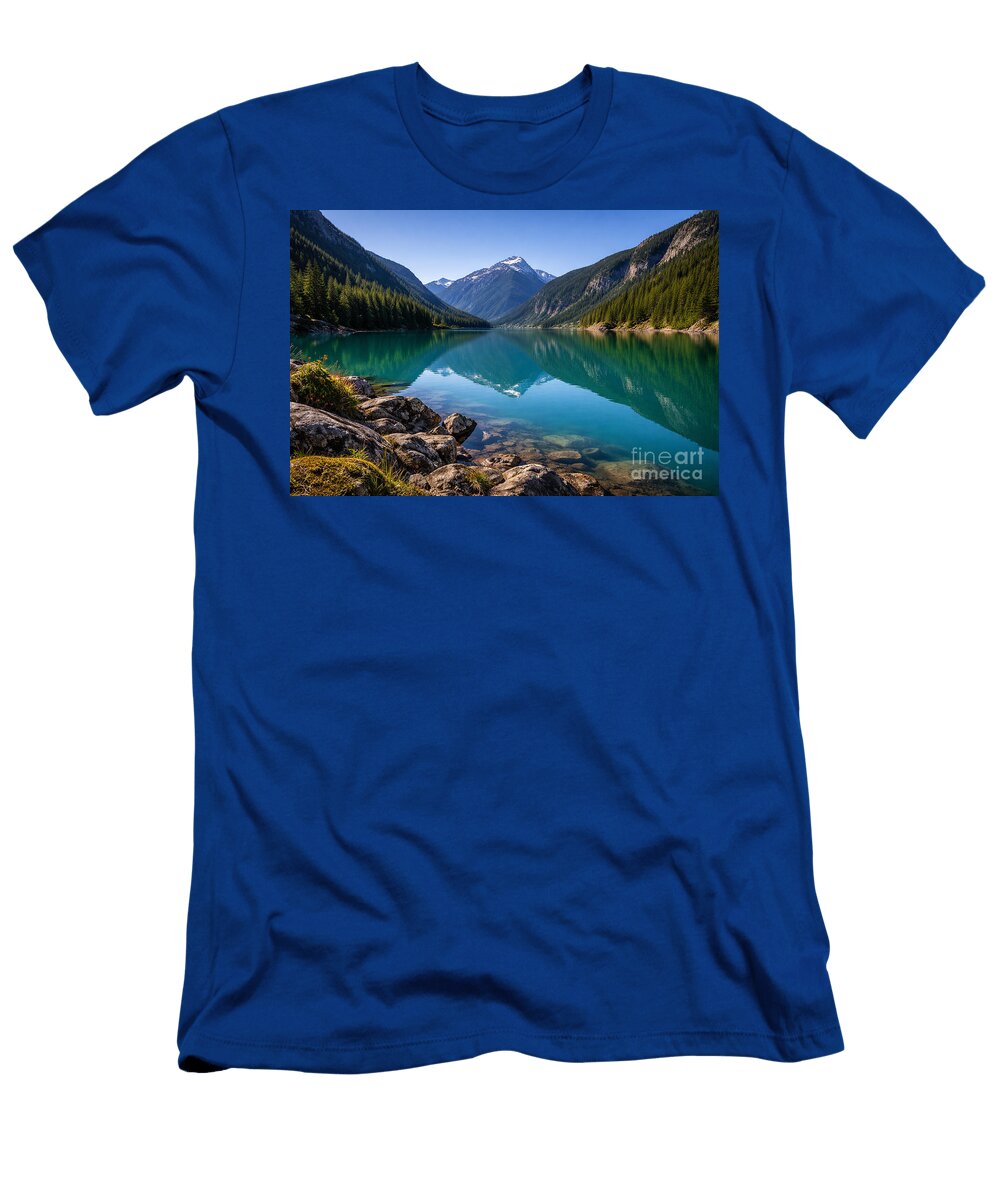 Mountain Reflections Diablo Lake Washington Museum of Exquisities T-Shirt