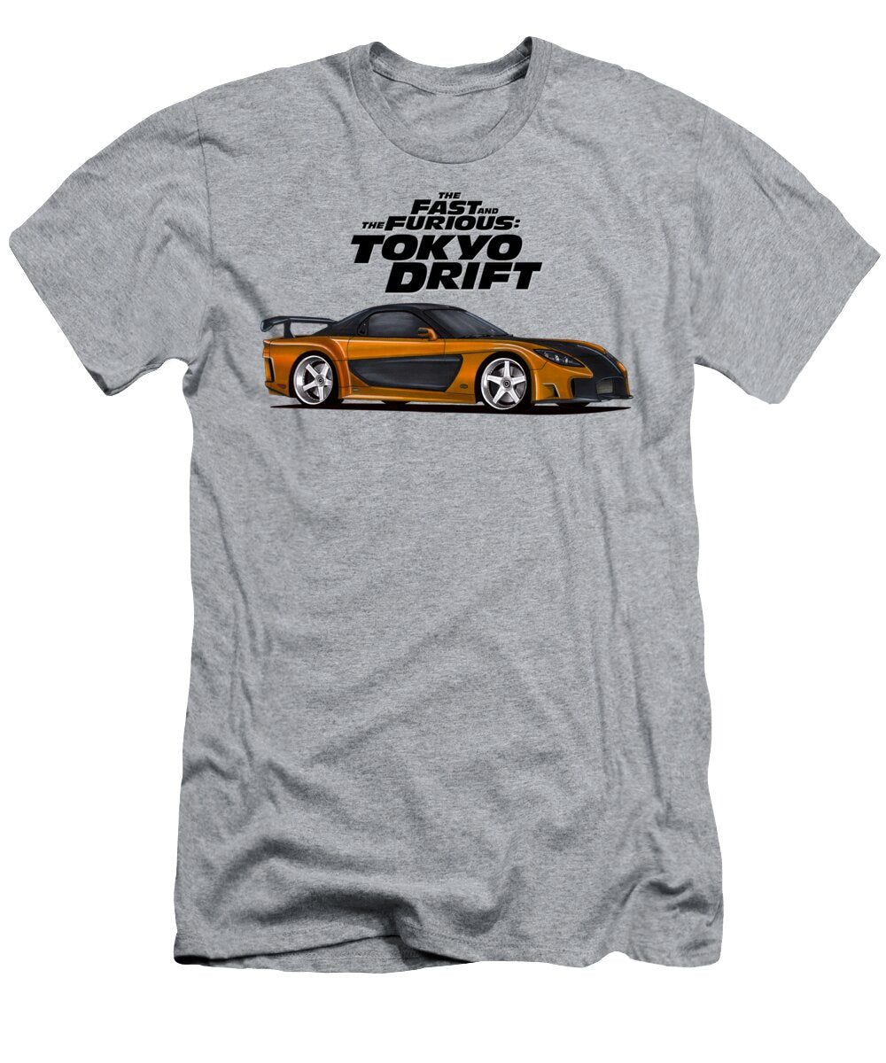 Movie Car Mazda Rx 7 Fd Veilside Fortune Fast and Furious Tokyo Drift Vladyslav Shapovalenko T-Shirt