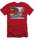 Mr Hot Dog Restaurant Montreal Memories Hockey Game Winter Street Scene Canadian Art Carole Spandau Carole Spandau T-Shirt