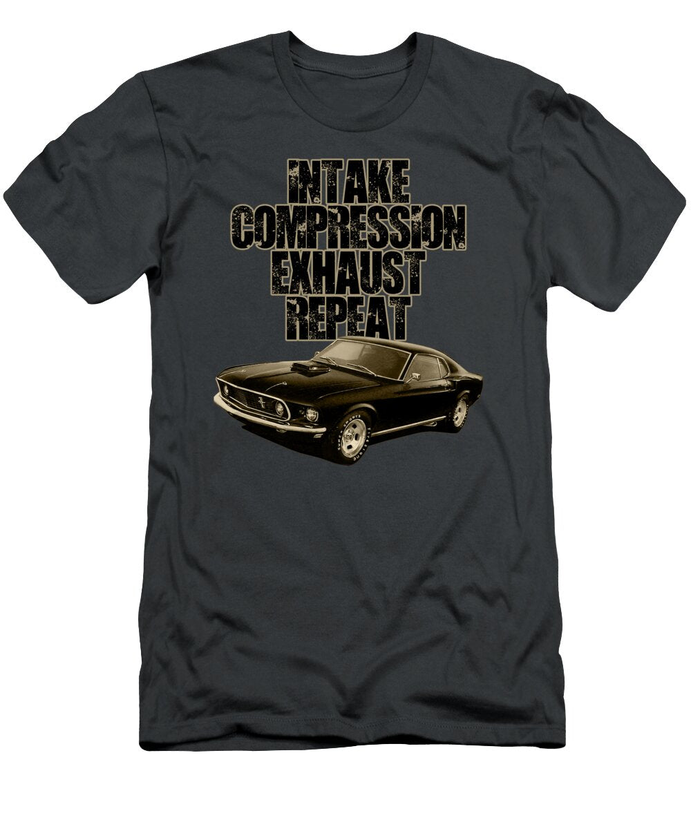 Mustang Engine Cycle Paul Kuras T-Shirt