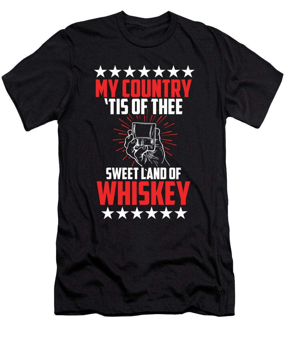 My Country Tis of Thee Sweet Land of Whiskey Jacob Zelazny T-Shirt