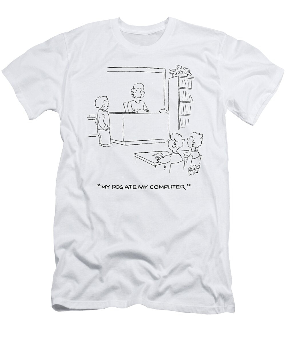 My Dog Ate My Computer Elmer Parolini T-Shirt