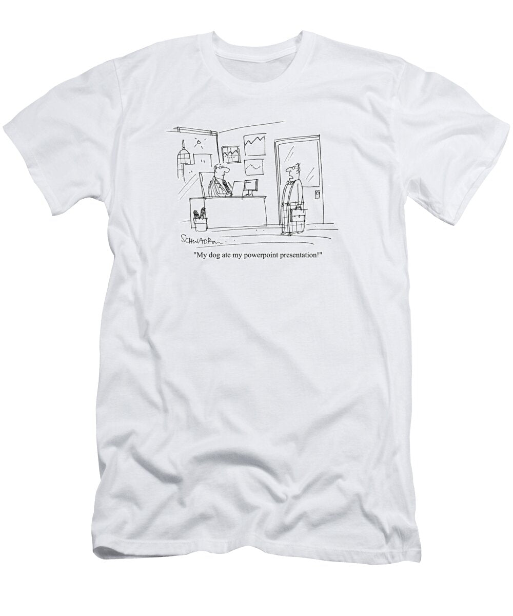 My Dog Ate My Powerpoint Presentation Harley Schwadron No Index T-Shirt