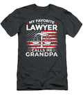 My Favorite Lawyer Calls Me Grandpa USA Flag Grandpa Gift Chance Farys T-Shirt