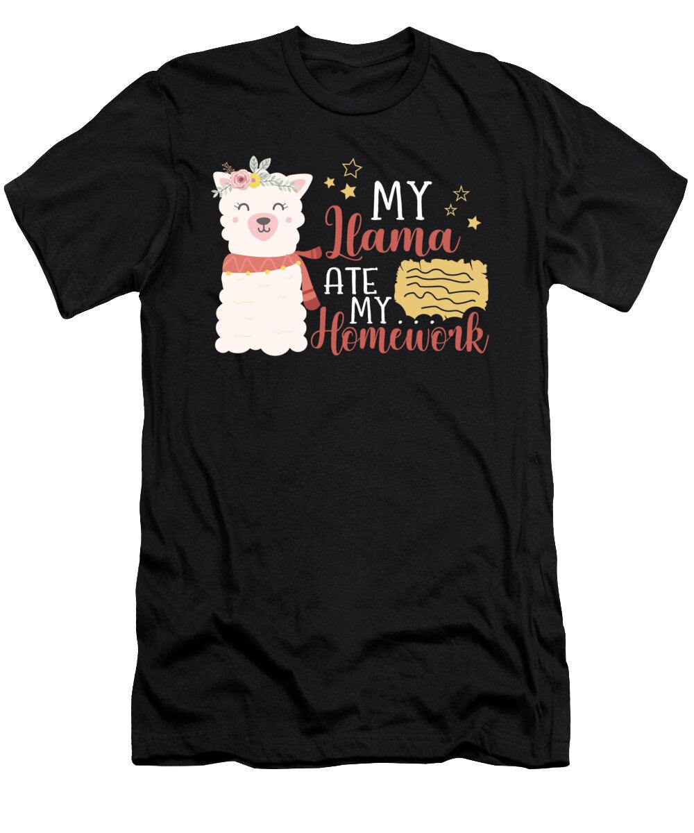 My Llama Ate My Homework the Primal Matriarch Art T-Shirt