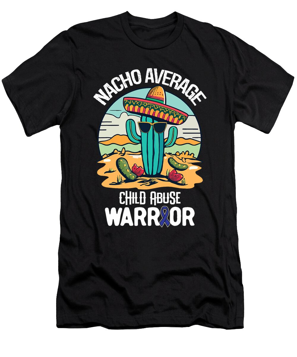 Nacho Child Abuse Awareness Supporter Ribbon Natalie Lidford T-Shirt