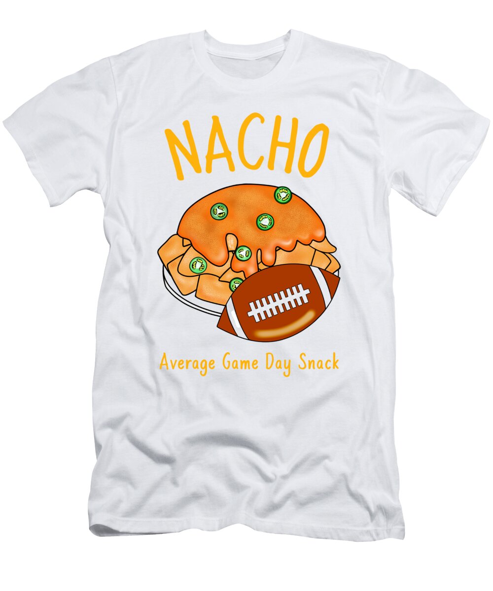 Nachos and Football Typography Sartoris Art T-Shirt