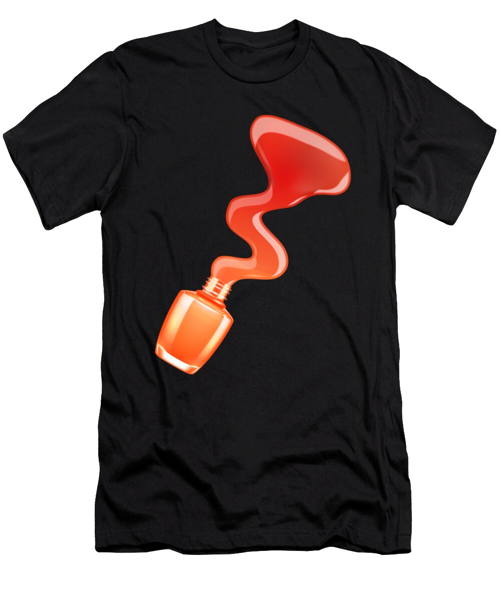 Nail Polish Nail Art Fingernail Manicure Moon T-Shirt