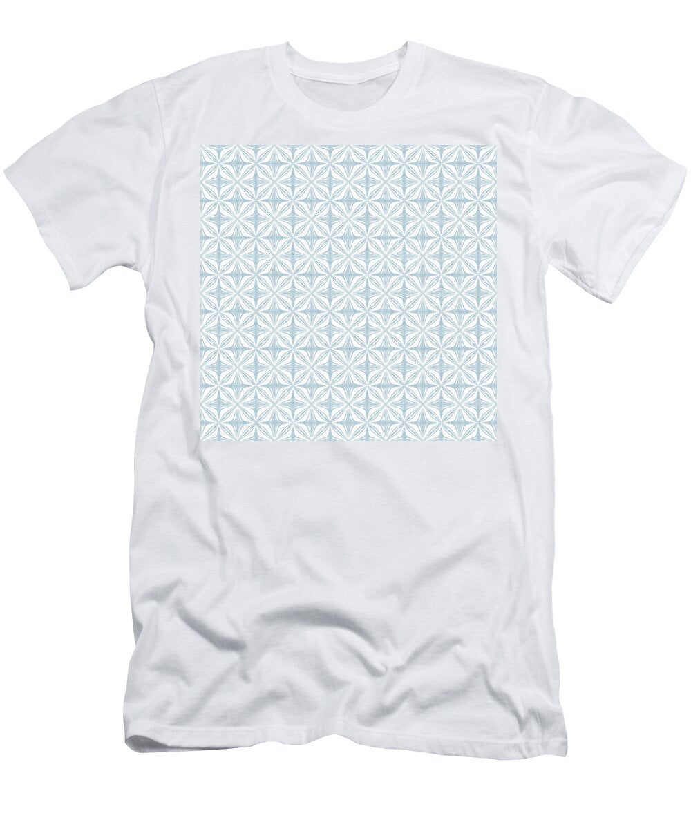 Nappy Faux Velvet Petal Chevron in Pale Blue Patricia Keith T-Shirt