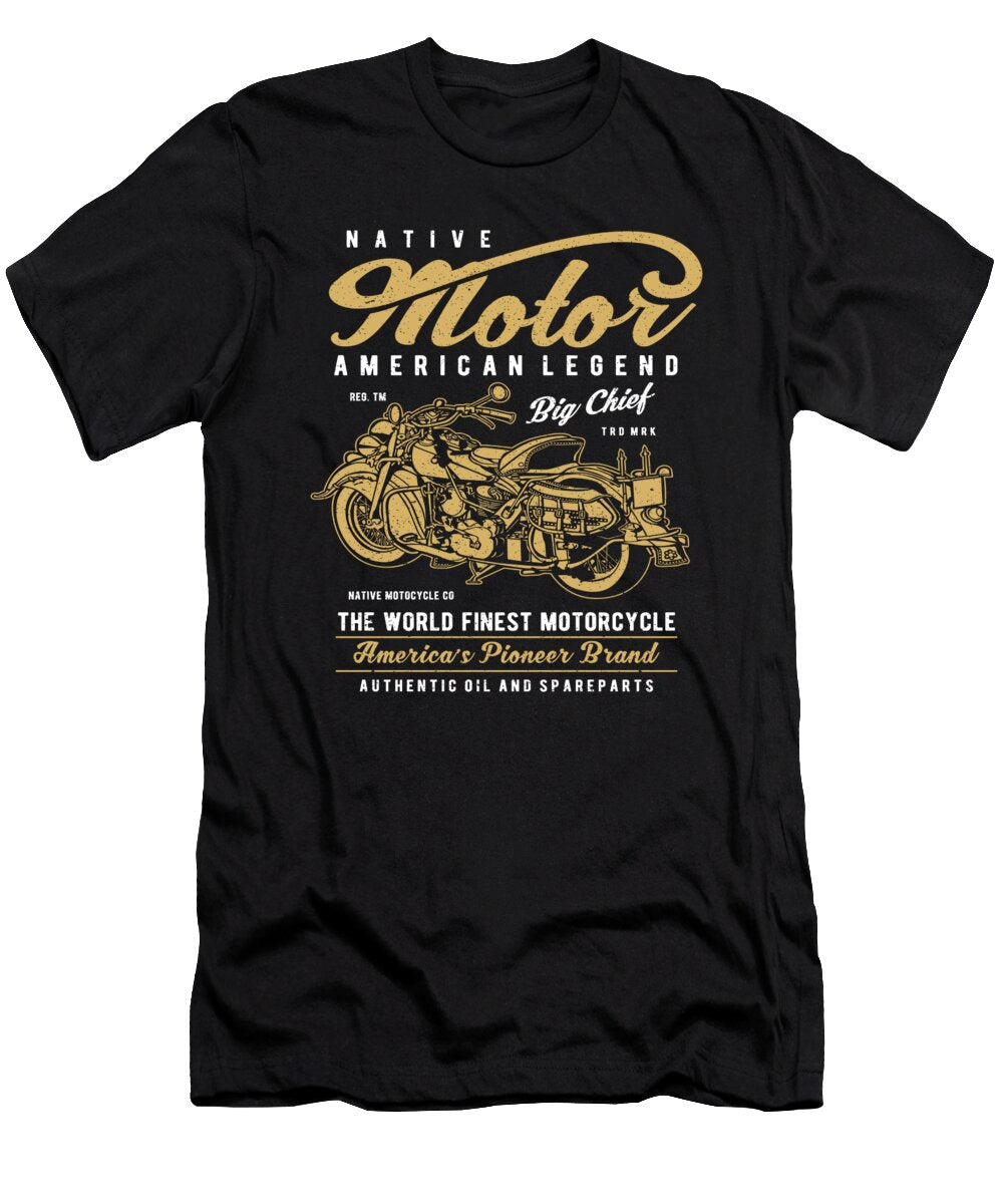 Native Motor Classic Motorcyle Retro Motorbike Florian Dold Art T-Shirt